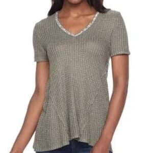 Juicy Couture Gray Short Sleeves top size L